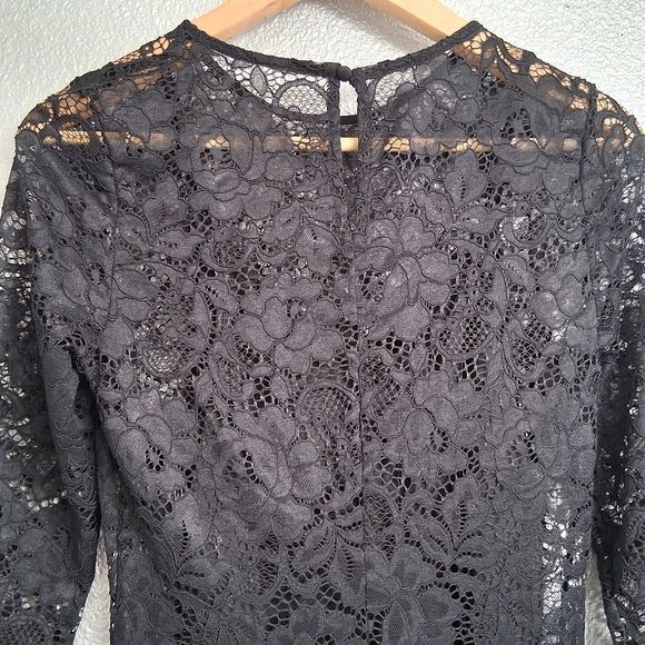 NWOT Black Floral Lace Dress - Picture 2 of 8